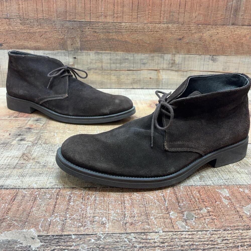 To Boot New York Boots Mens Size 12 46 Brown Suede Chukka Ankle Lace Up Italy